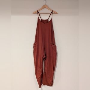 Amazon Women's Rusty Red Lightweight Spaghetti-Strap Jumpsuit